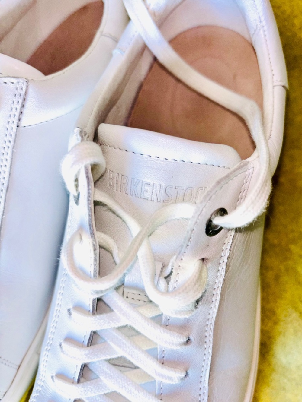 New Birkenstock BEND White Leather & Cork Sneakers Paid $165.00 40 (9-9.5 Wmn) - Picture 12 of 16